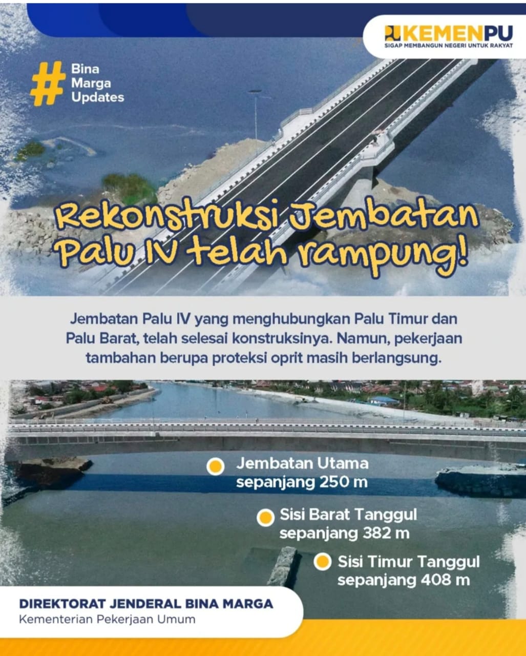 Jembatan IV Palu, FOTO : IG BPJN Sulteng